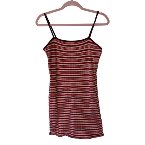 Topshop Dresses & Skirts - TOPSHOP Colorful Striped Knit Mini Dress Womens 8 Y2K Summer Beachy